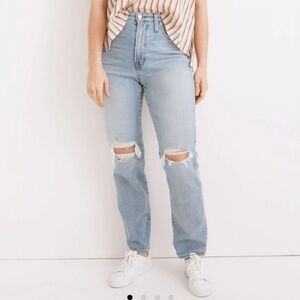 Madewell The Perfect Vintage Straight Jean Distressed